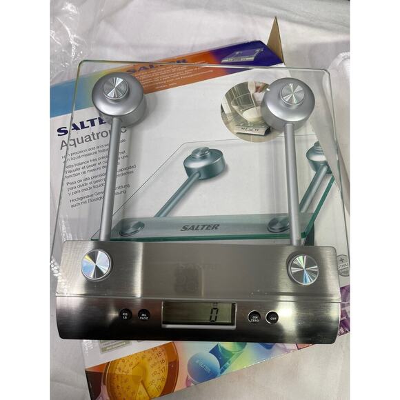 Salter 3003 Aquatronic Glass High Precision Liquid Electronic Kitchen Scale BOX - Picture 4 of 6